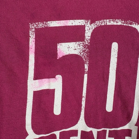 Women's Pink 50 Cent Think About Me Graphic Band Tee Shirt Cities Concert - Picture 6 of 6